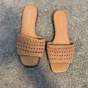 MARC FISHER Slides, Size 6.5, Woven, Spike Details